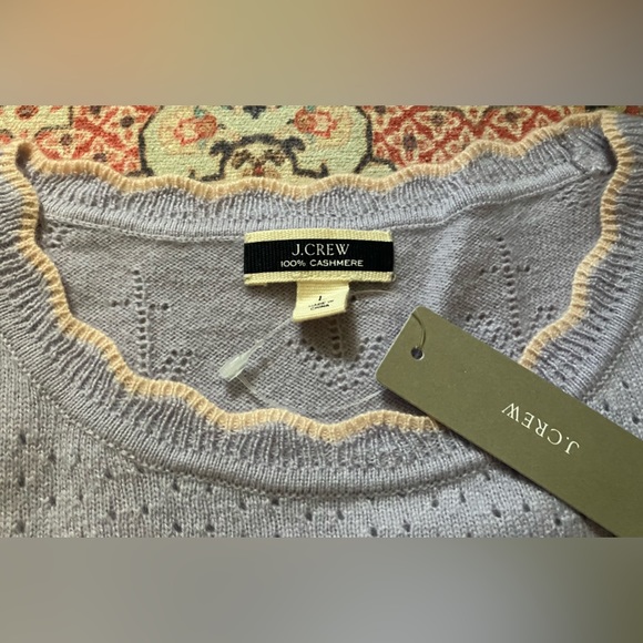 J Crew Lavender Cashmere T Shirt - Picture 4 of 5